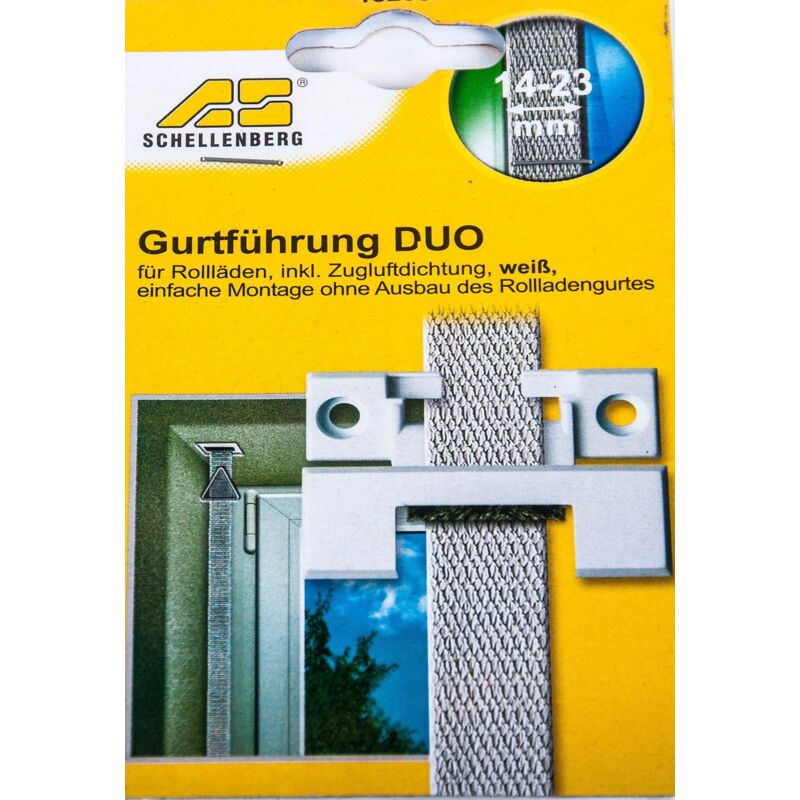 foto del prodotto 15203 guida a nastro per tapparelle duo, mini maxi, angolare, bianco schellenberg