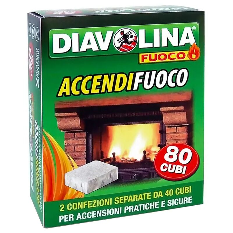 foto del prodotto 15302 accendifuoco pratico e sicuro 80 cubi diavolina