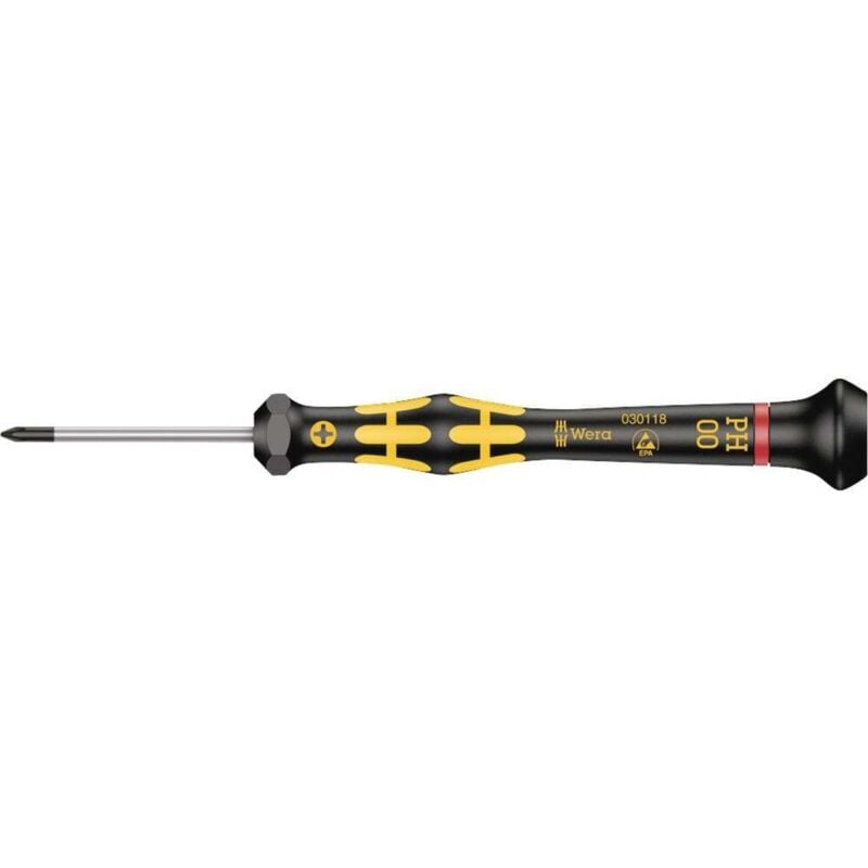 foto del prodotto 1550 ph kraftform micro 05030118001 esd cacciavite a croce ph 00 lunghezza della lama 40 mm wera