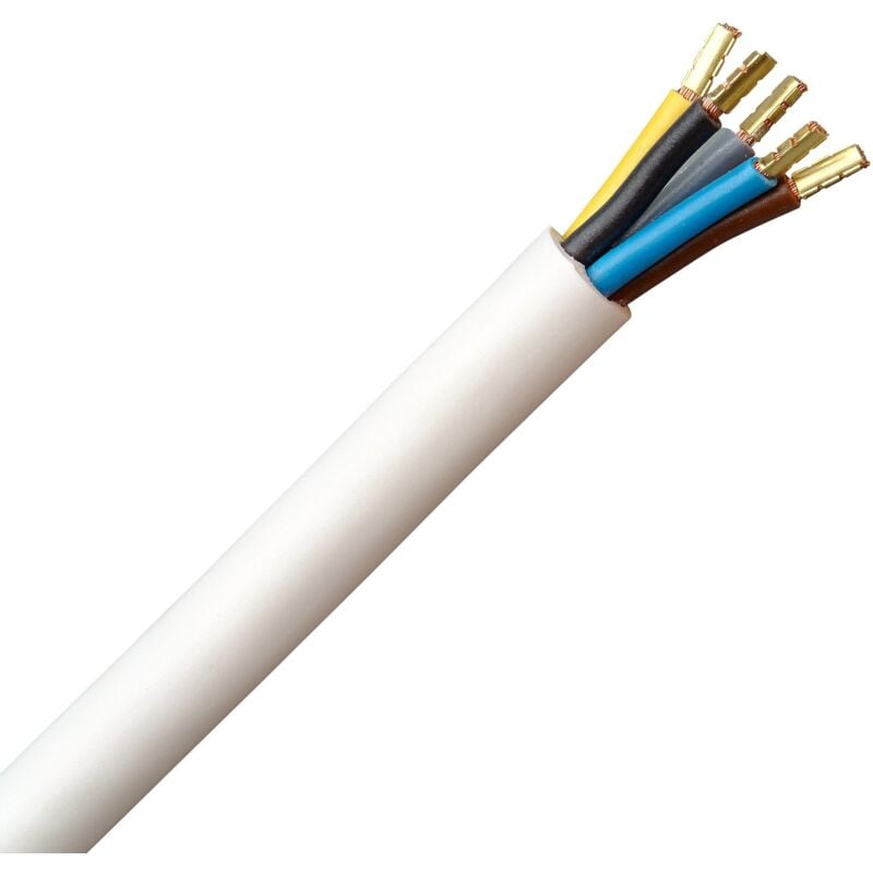 foto del prodotto 156005047 - guaina portacavi per piastre elettriche h05 vv-f 3g, 2.5 mm , 5 m, colore bianco - kopp