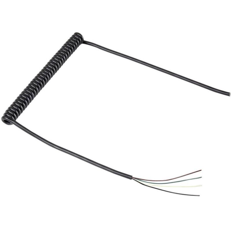 foto del prodotto 1570978 cavo a spirale 188 mm / 500 mm 4 x 0.12 mm nero 1 pz. - tru components