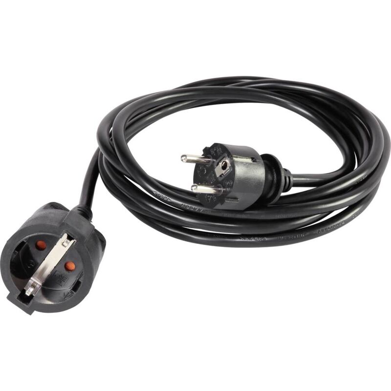 foto del prodotto 1593780 alimentazione prolunga 16 a nero 3.00 m h05vv f 3g 1,5 mm basetech