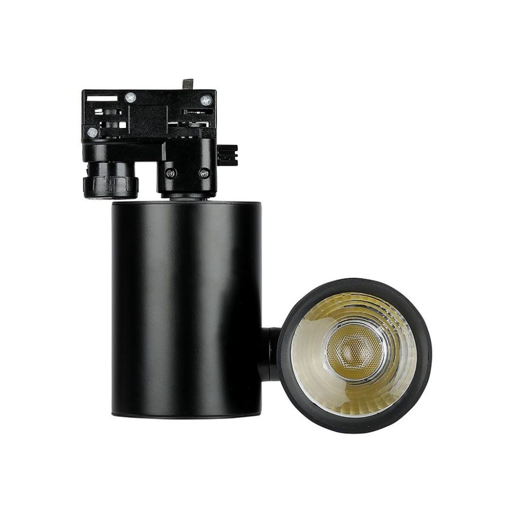 foto del prodotto 15w proiettore a pista led corpo nero bianco 6400k luce fredda