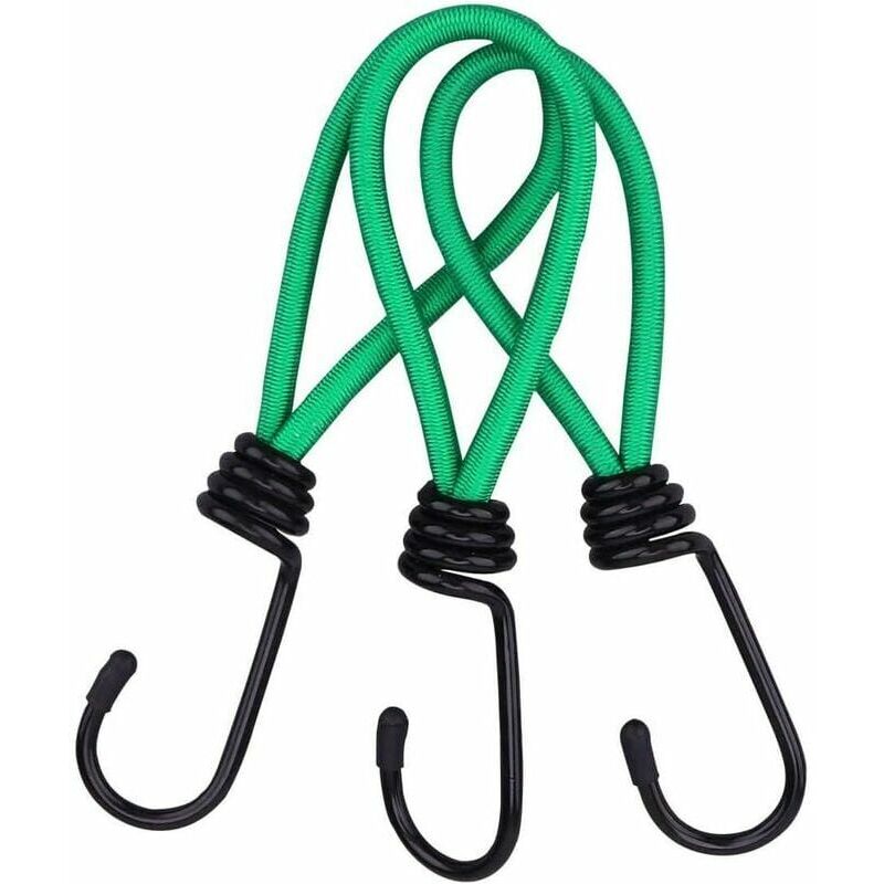 foto del prodotto 16 pezzi corde elastiche con ganci, ganci per corde elastiche per tende, cinghie elastiche in gomma per tende, per campeggio, teloni, tende da sole,
