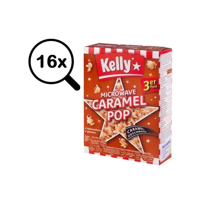 foto del prodotto 16 pezzi kelly s popcorn x microonde gr270 caram. 9000159190097