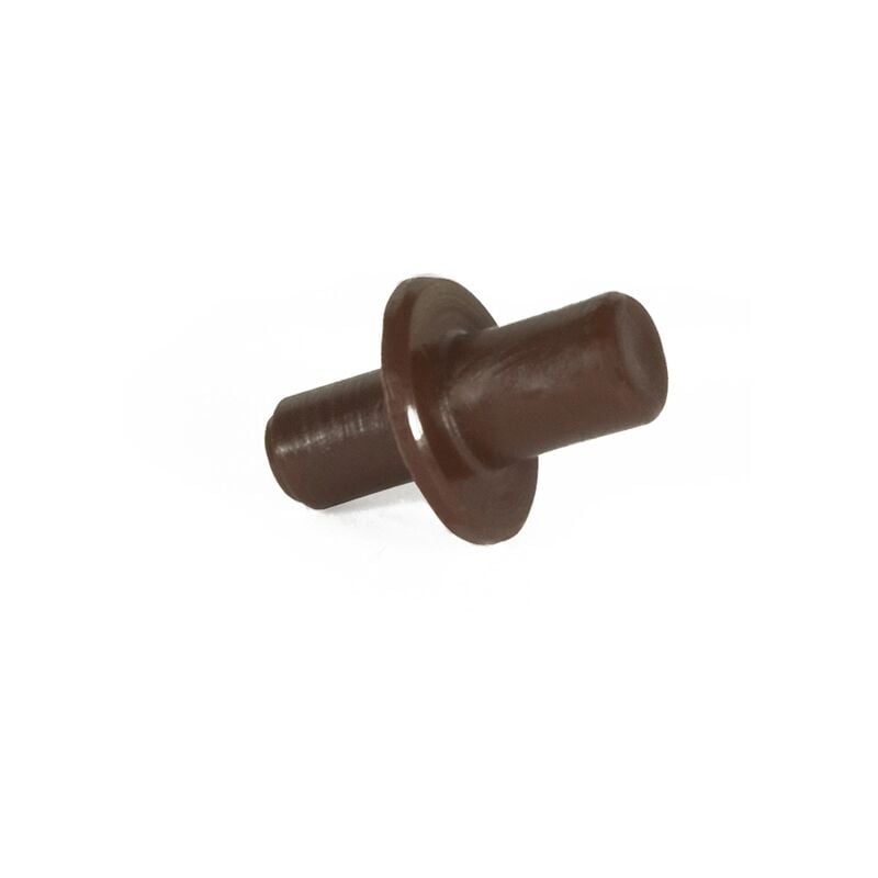 foto del prodotto 16 pezzi reggipiani in nylon con flangia e perno 5mm colore marrone