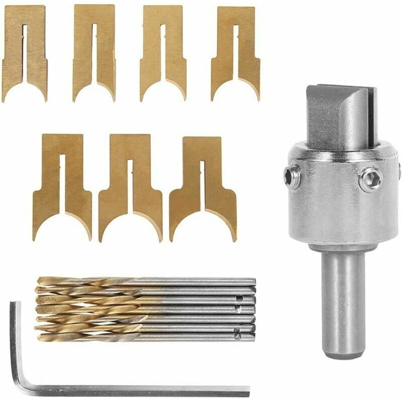 foto del prodotto 16 punte da trapano per perline di legno, coltello a sfera in metallo, strumenti per carpenteria, perline di legno, set di strumenti per la