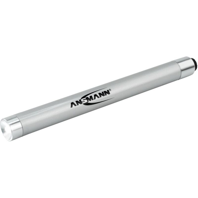 foto del prodotto 1600 0169 x15 lampada a forma di penna penlight a batteria led monocolore 133.8 mm argento ansmann