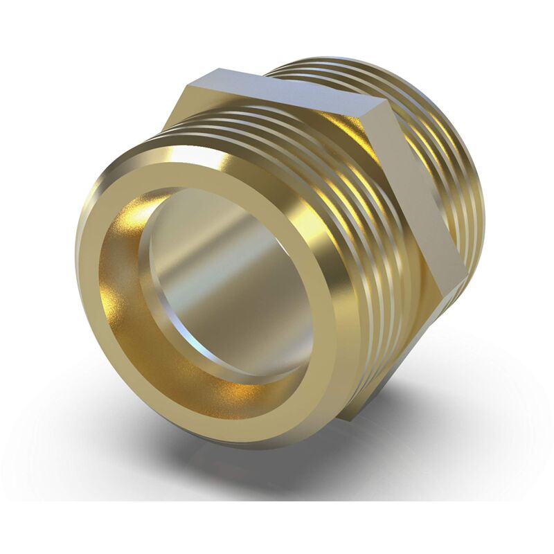 foto del prodotto 16001.006.2 nipplo doppio con esagono, ottone, 3/4 - aba beul