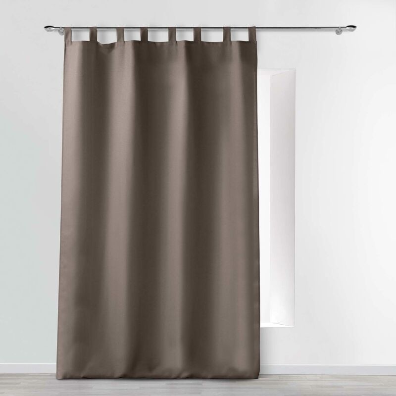 foto del prodotto 1601051, tenda con passanti , 140 x 260 cm , essentiel , poliestere unito , marrone douceur d int rieur
