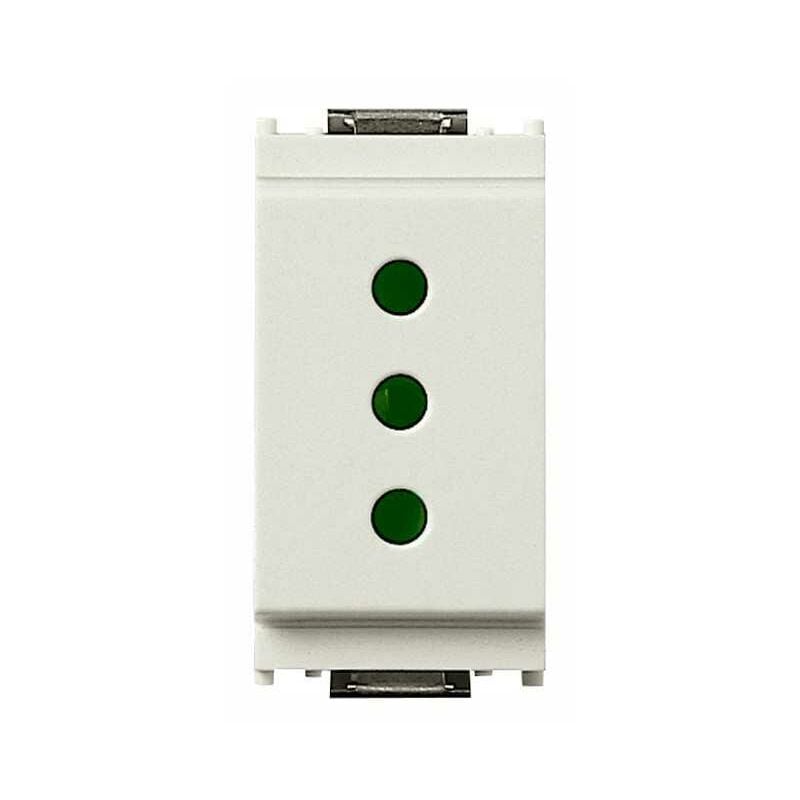foto del prodotto 16201.b presa bianco 2p t 10a tipo p11 idea