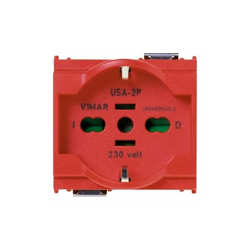 foto del prodotto 16210.r presa 2p t 16a universale rosso idea