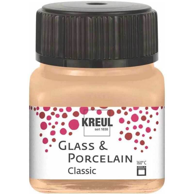 foto del prodotto 16249 vetro porcellana classico champagne metallizzato, in barattolo da 20 ml, vernice brillante a base d acqua per vetro e porcellana, a rapida