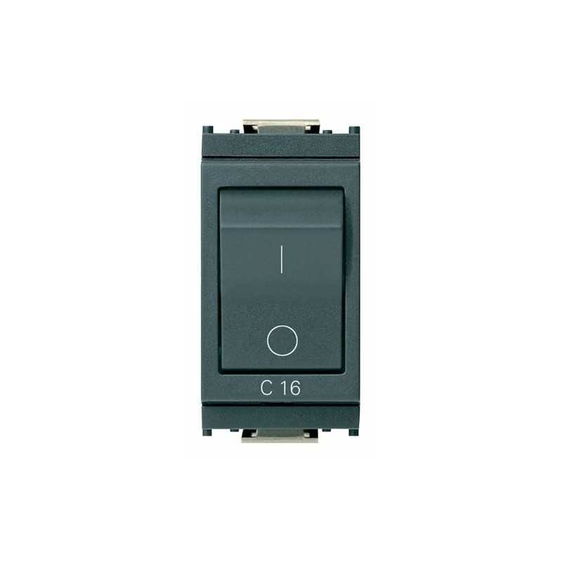 foto del prodotto 16505.16 interruttore mt 1p n c16 120 230v grigio idea