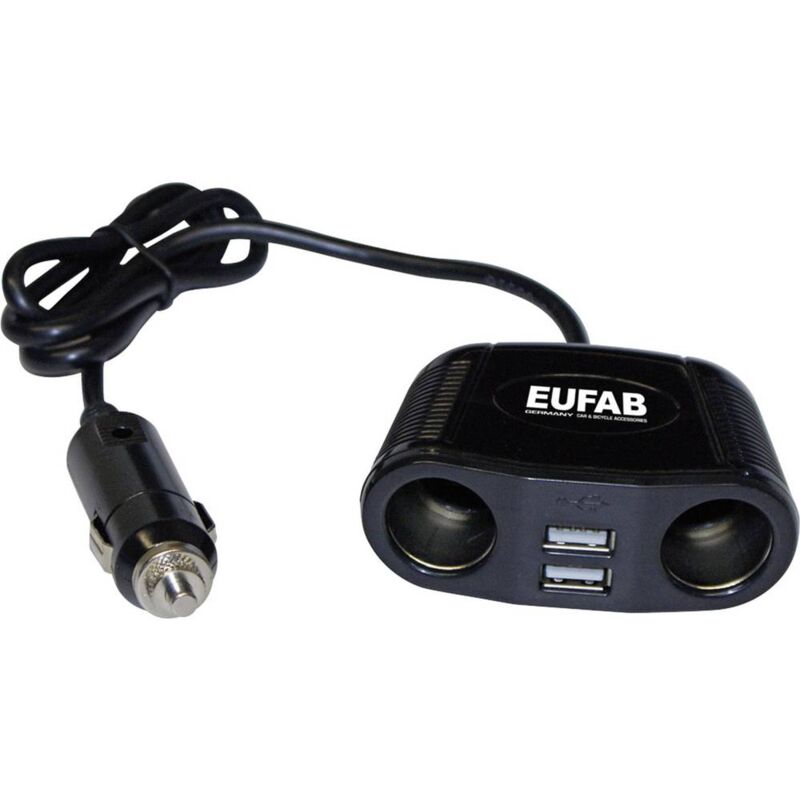 foto del prodotto 16549 distributore accendisigari numero di accendisigari 2 x interfacce usb 2 x portata massima corrente 10 a eufab