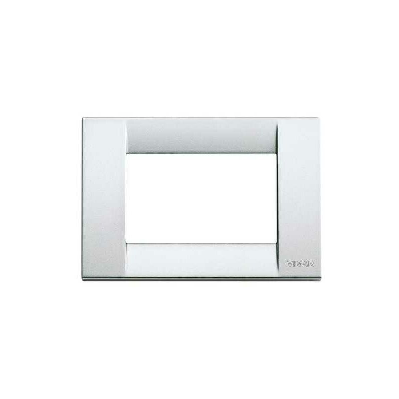 foto del prodotto 16733.21 placca classica 3 moduli argento metallizzato idea