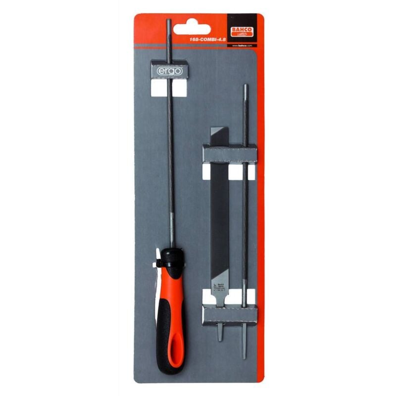 foto del prodotto 168-combi-4.8 kit di lime per sega a catena, impugnatura ergo, 200 mm, 4,8 mm 1 pz. - bahco