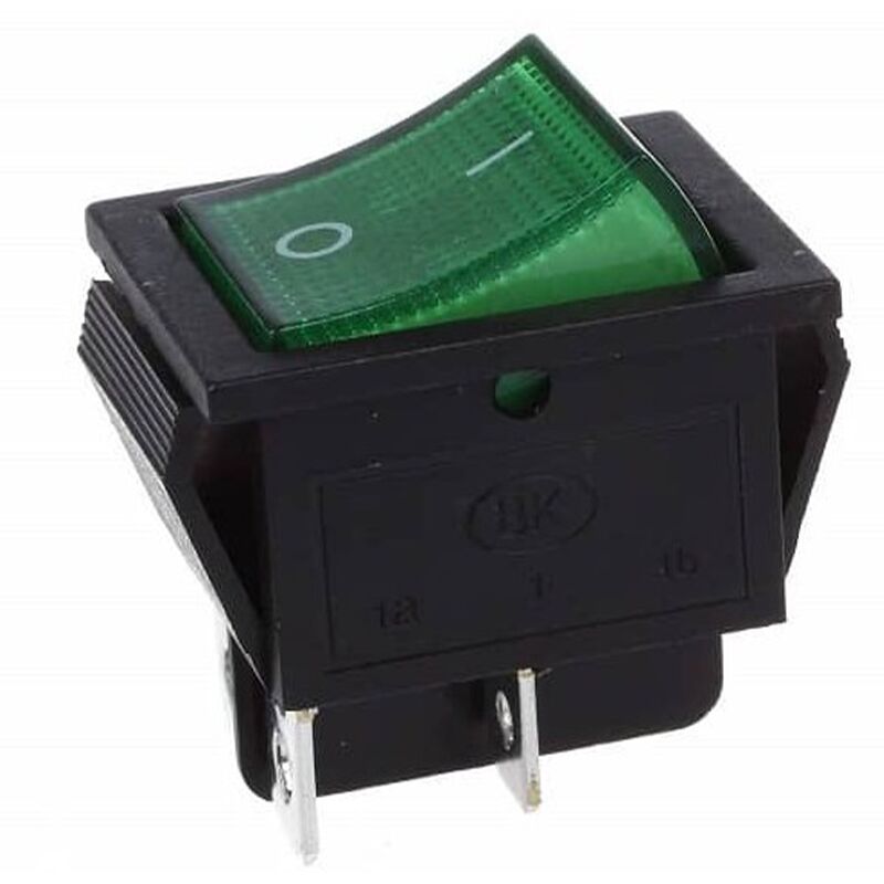 foto del prodotto 16a 30x2mm interruttore bipolare a luce verde standard