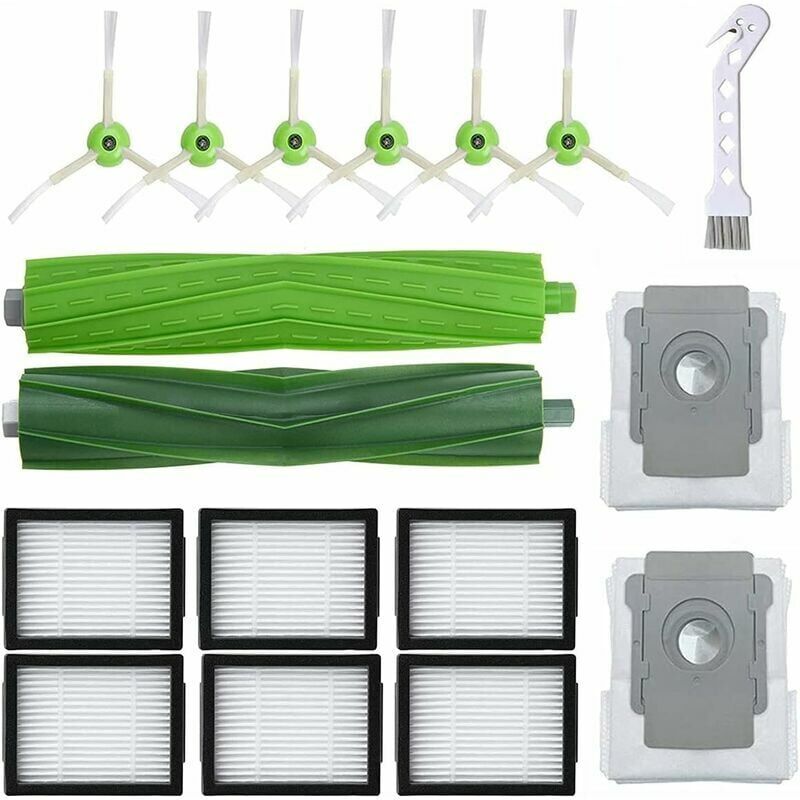 foto del prodotto 17 pezzi di ricambio per irobot roomba e5 e6 i6 i6 i3 i3 i4 i4 i7 i7 i8 per irobot roomba derui