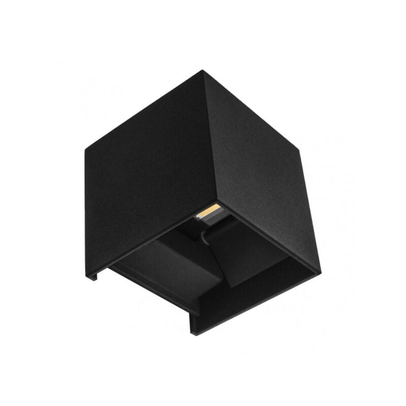 foto del prodotto 170362009 wall mount sweeping de wall 10w 3000k segmento nero ip65 10x10x10cm alluminio 800lm orientabile fabrilamp