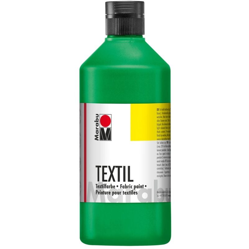 foto del prodotto 17160075073 colore per tessuti, 500 ml, colore nero etichetta in lingua italiana non garantita marabu