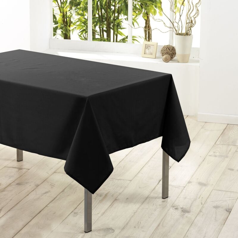 foto del prodotto 1720377, tovaglia rettangolare , 140 x 200 cm , essentiel , poliestere unito , nero douceur d int rieur