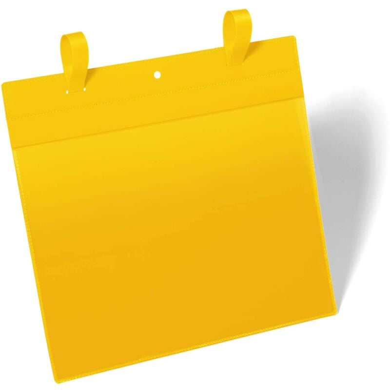 foto del prodotto 175104 buste con fascette d aggancio a4 orizzontale, confezioni da 50 pezzi, giallo durable