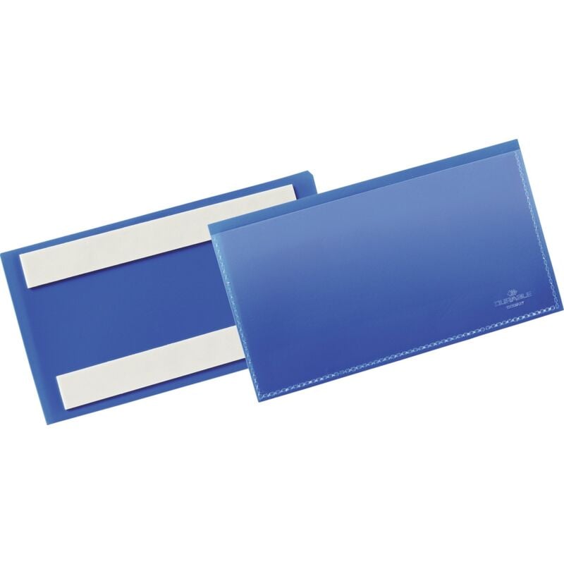 foto del prodotto 176207 tasche con bande adesive, 150 x 67 mm, confezione da 50 pezzi, blu durable