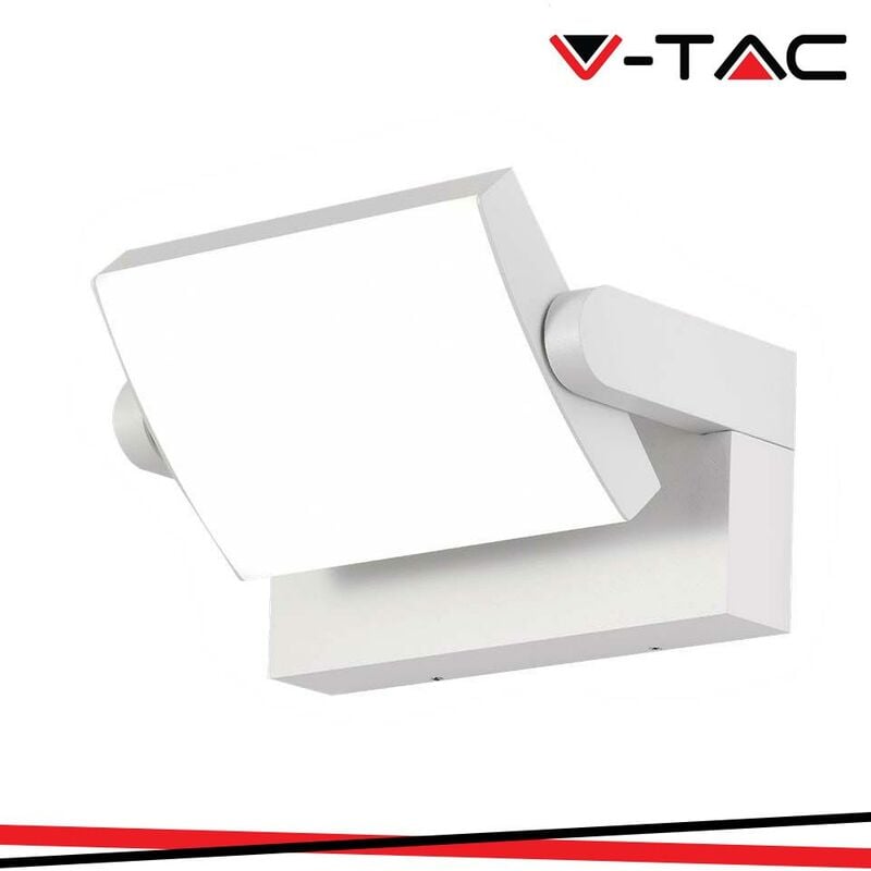 foto del prodotto 17w lapada led da muro corpo bianco 3000k ip65 luce calda