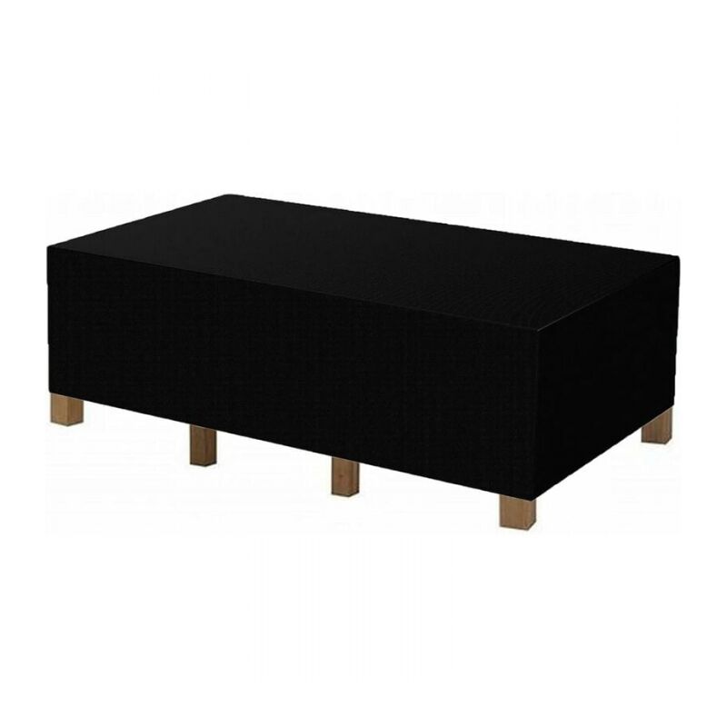 foto del prodotto 180 x 120 x 74 cm 210d copertura per tavolo e sedia da giardino, copertura per mobili da giardino, nero
