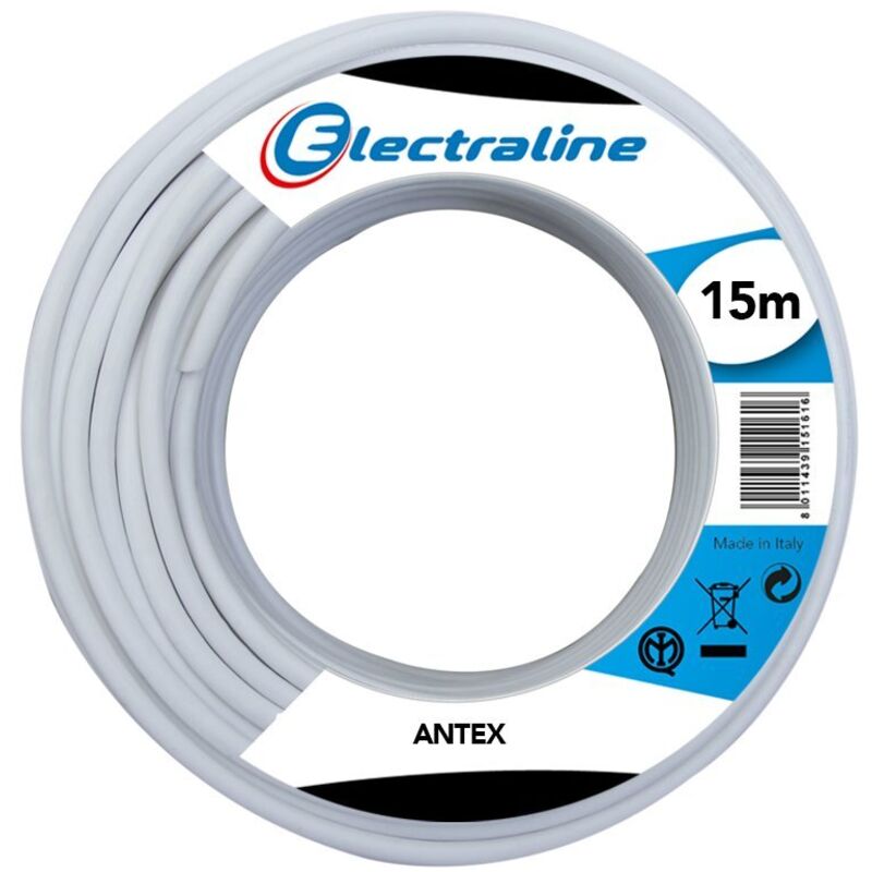 foto del prodotto 18011 cavo antenna, lunghezza 15 m, bianco electraline