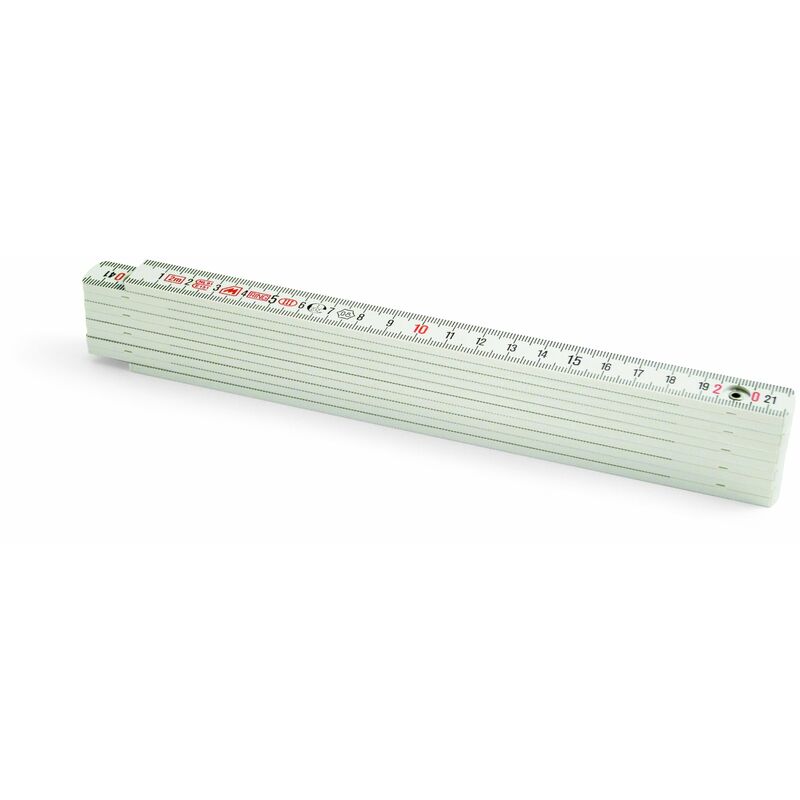 foto del prodotto 18012 fibra di vetro, 2m, decimali rossi, bianco metrica