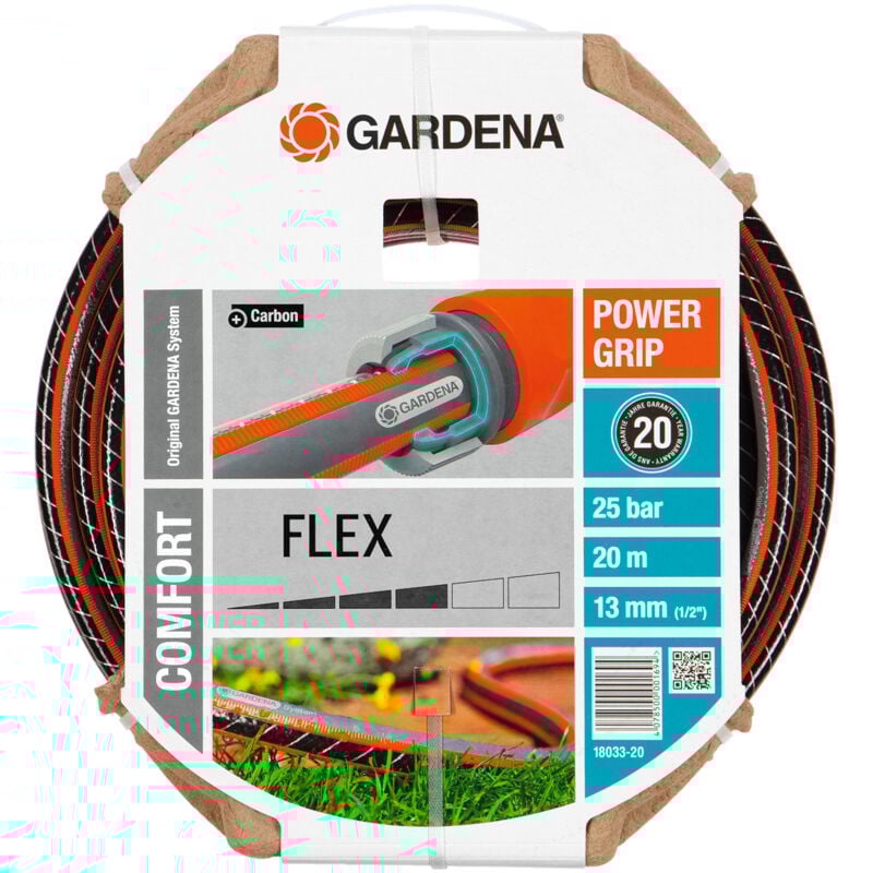 foto del prodotto 18033 20 tubo da giardino 20 m nero, grigio, arancione gardena