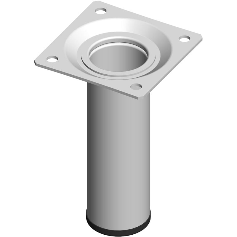foto del prodotto 18133 00253 gambe in acciaio a base rotonda, bianco, 10 cm, set di 4 pezzi element system