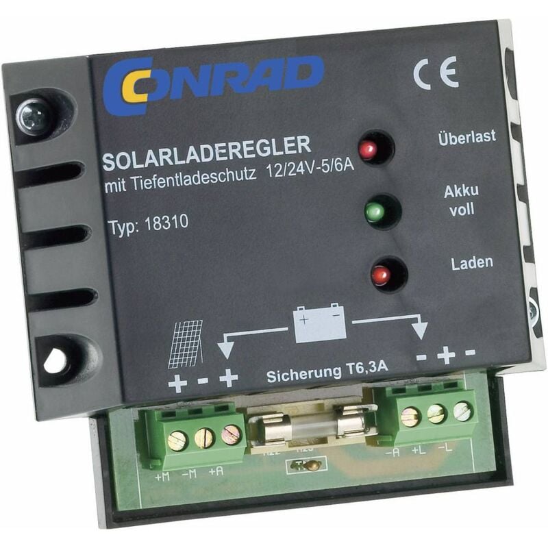 foto del prodotto 18310 regolatore di carica pwm 12 v, 24 v 6 a