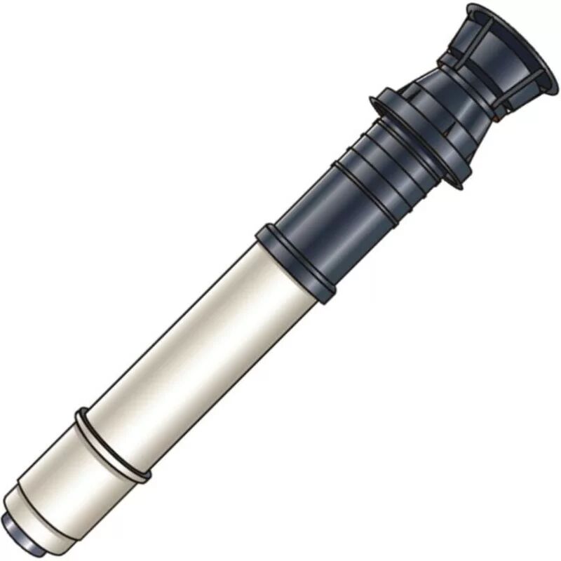foto del prodotto 184118 terminale verticale nero alu pvc 80 125 l1150 mm rolux gas ubbink