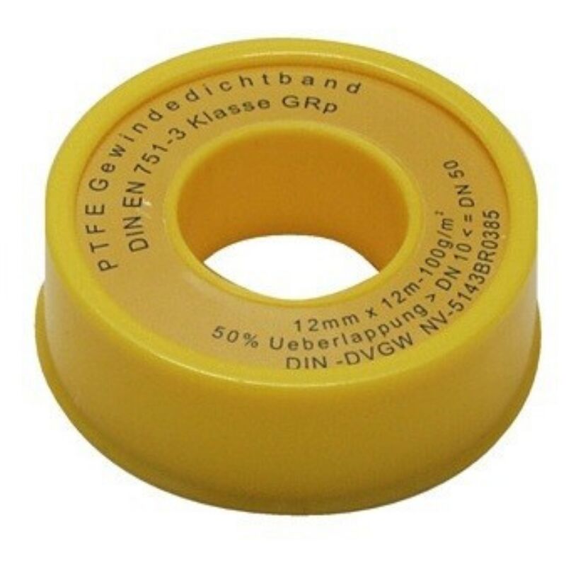foto del prodotto 185110 nastro sigillante in teflon ptfe fermit, rotolo di striscia sigillante dvgw ad alta densit per riparare tubi, rubinetti e valvole, dimensioni
