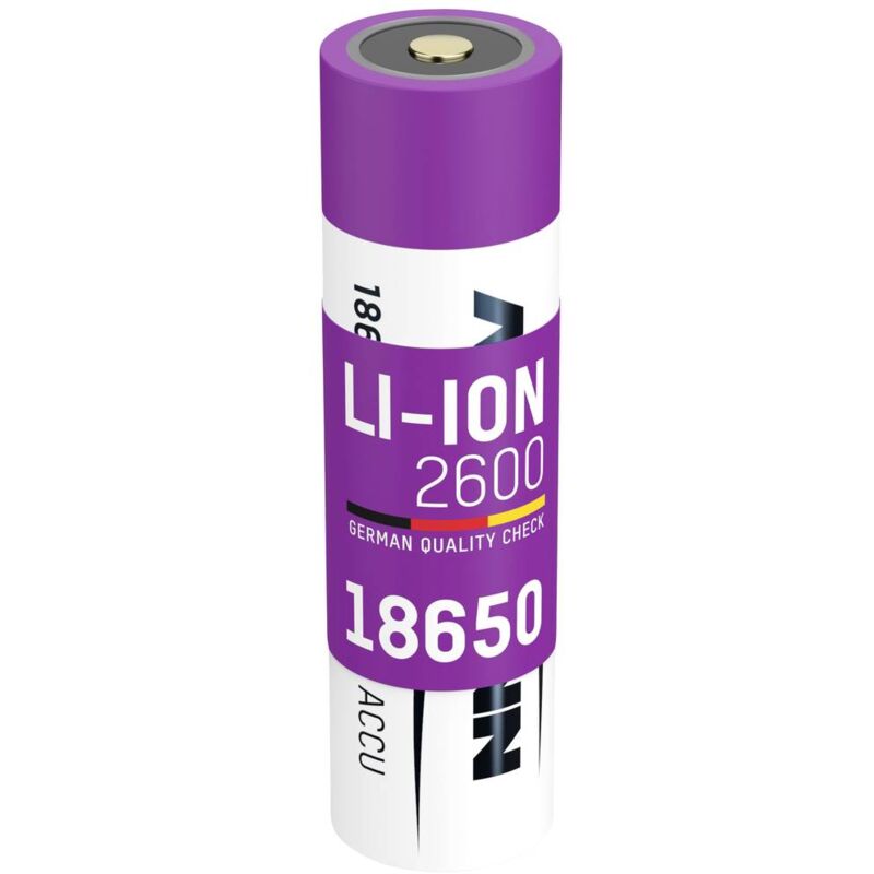 foto del prodotto 18650 9,36 wh batteria ricaricabile speciale 18650 li ion 3.7 v 2600 mah ansmann