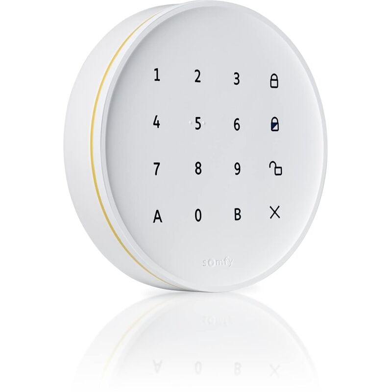 foto del prodotto 1875257 tastiera interna per sistema di allarme home alarm advanced, autoprotezione, design semplice e sottile, bianco somfy