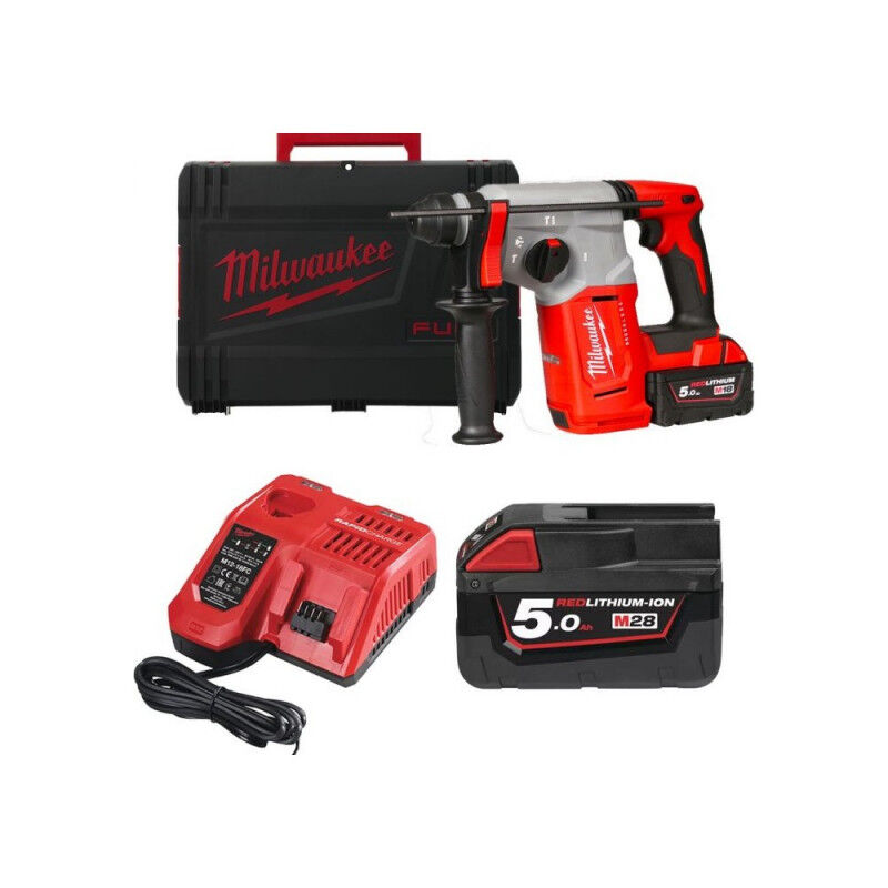 foto del prodotto 18v m18 blhx 502x trapano sds senza spazzole 2 batterie da 5 ah caricabatterie in valigetta hd box 4933478892 milwaukee
