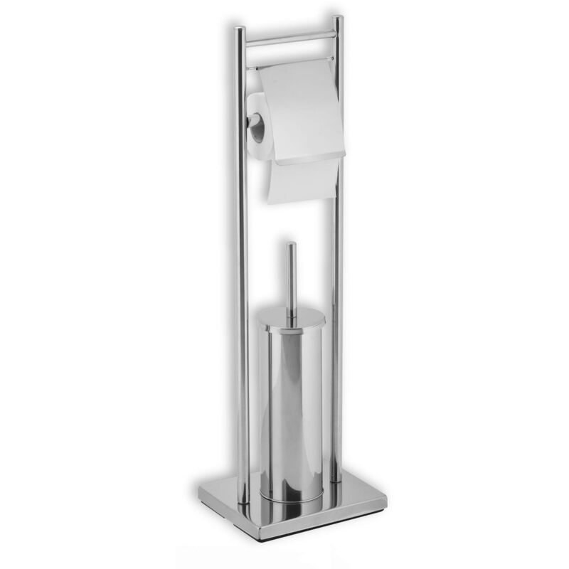 foto del prodotto 19.60.22 piantana portacarta scopino bridge misure cm 22x18x76h in fase di montaggio non usare avvitatore 