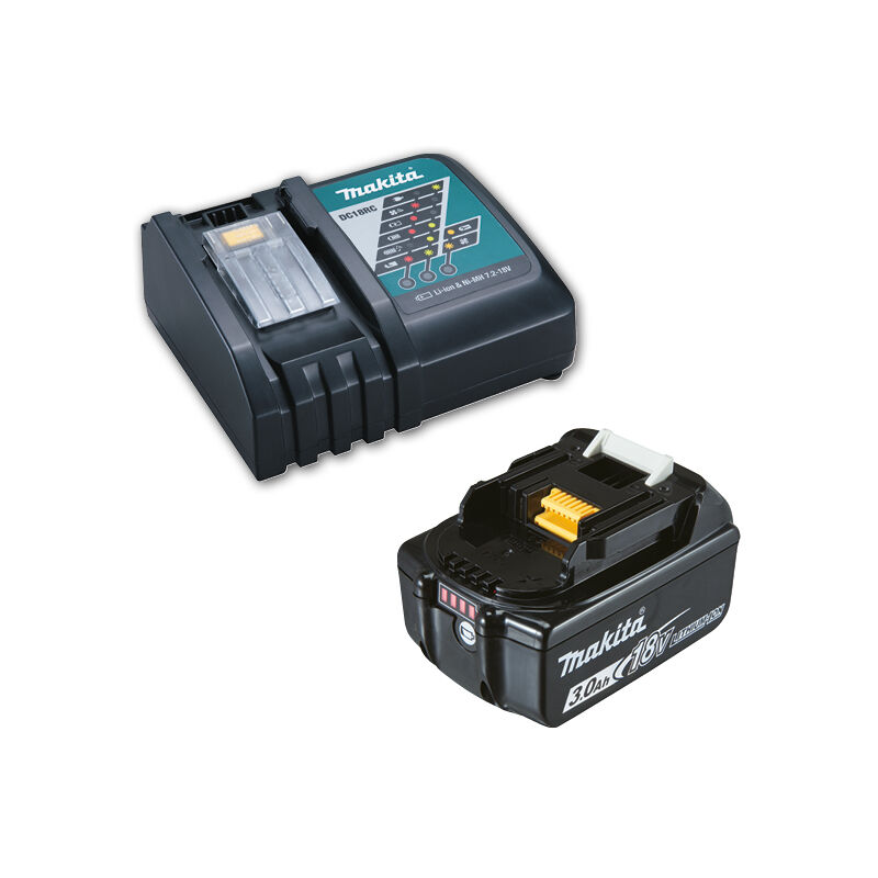 foto del prodotto 191a24 4 kit 18v 1 batteria bl1830b 3,0ah caricabatterie singolo dc18rc makita