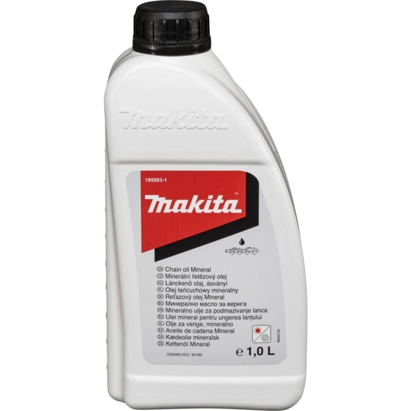 foto del prodotto 195093 1 olio minerale per catene da taglio de 1 l, colore bianco makita