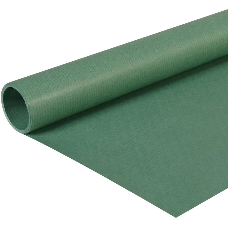 foto del prodotto 195755c un rotolo di carta kraft vergine colore verde muschio misure 10x0,70m 65g carta da regalo, fai da te, artigianato clairefontaine