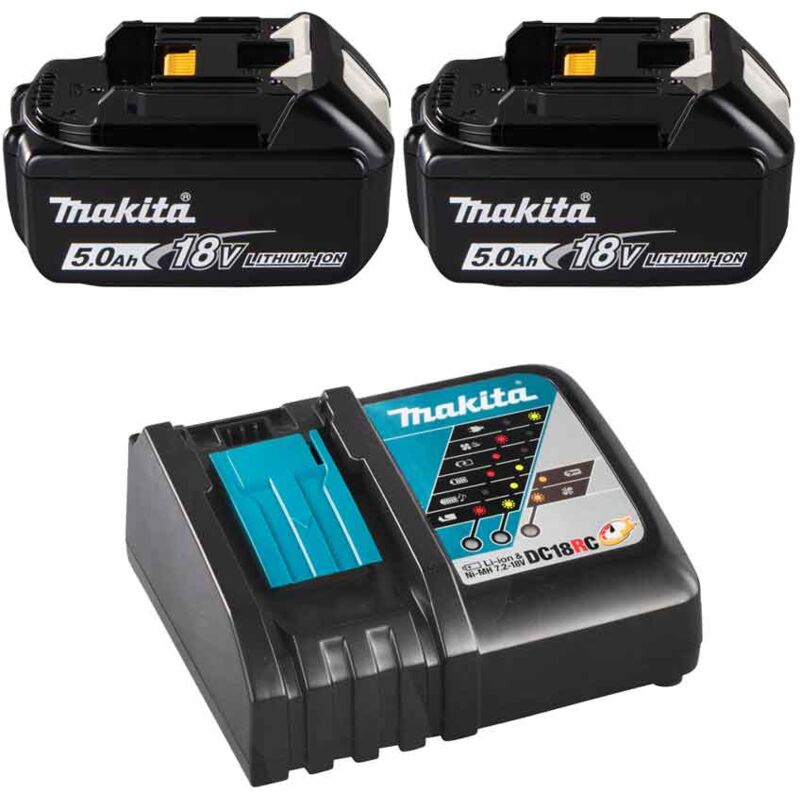 foto del prodotto 197528 2z kit energy 2pz bl1850 18v 5,0ah caricabatterie singolo rapido dc18rc makita