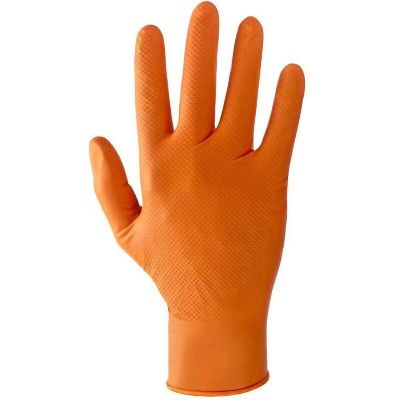 foto del prodotto 1cf guanti in nitrile arancione tg.m (pz.50)