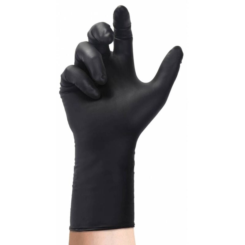 foto del prodotto 1cf guanti in nitrile nero cm.30 tg.l (pz.50) spess. 0,24 mm.