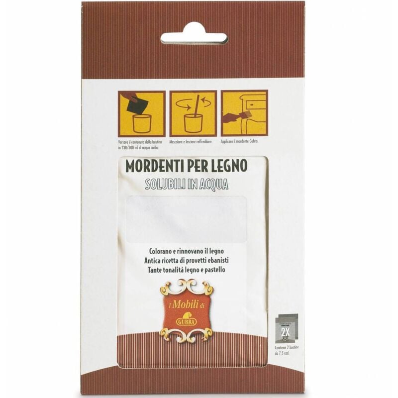foto del prodotto 1cf gubra mordente noce chiaro 38 blister pz.2
