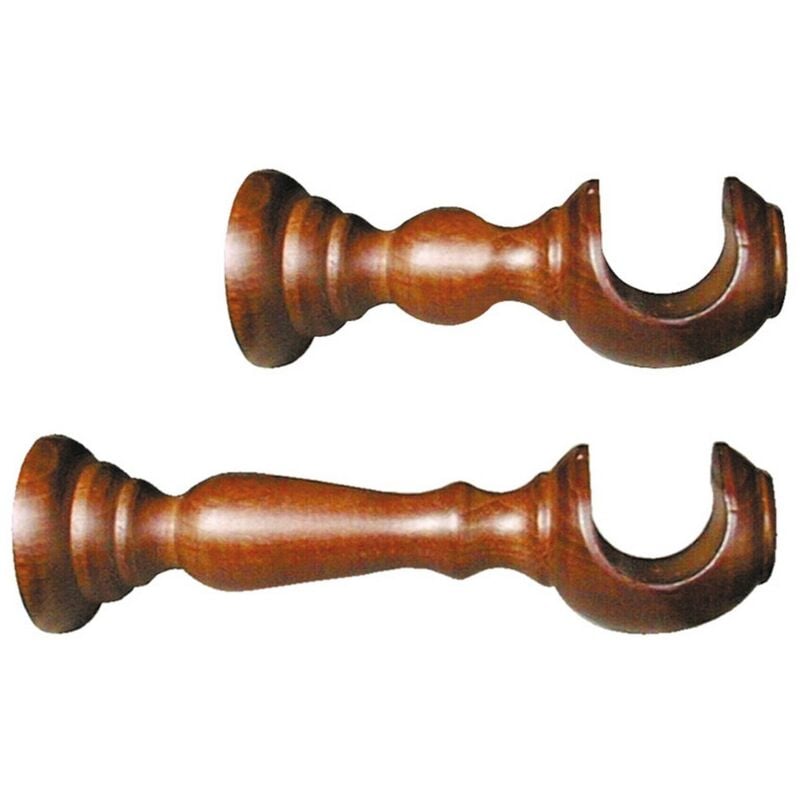 foto del prodotto 1paio mensola per scorritenda in legno+piastra mm. 37 col. ciliegio cm. 10