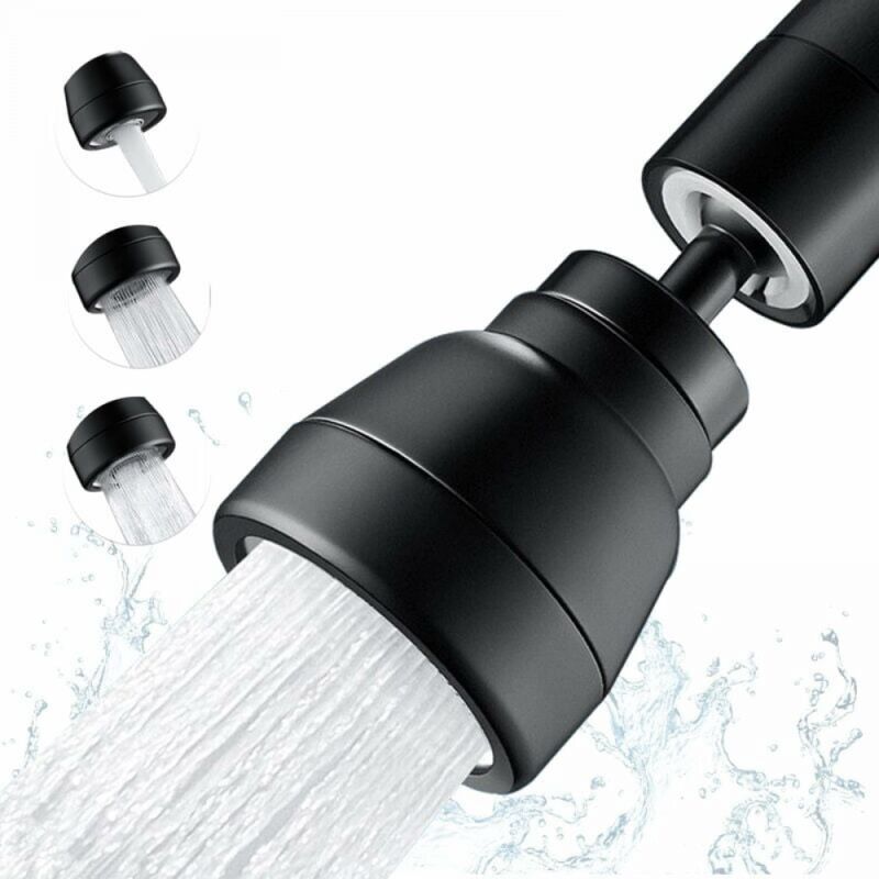 foto del prodotto 1pc 3 modalit spruzzatore rubinetto cucina, spruzzatore lavello cucina 360 gradi, nero, aeratore rubinetto girevole, adattatore rubinetto girevole